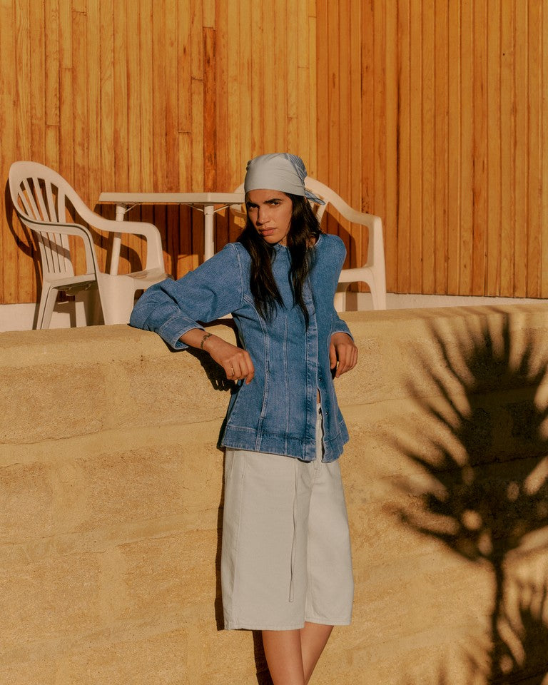 Regular Merle Kori Denim Jakke - Blå/ Light Blue Denim